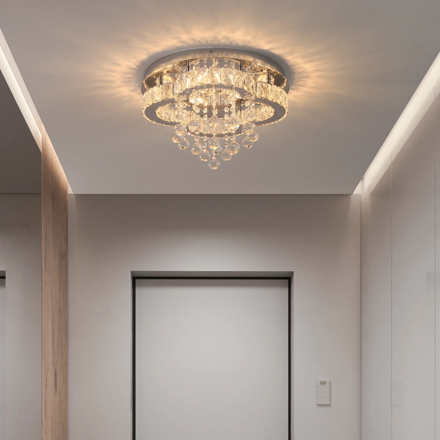VETRULUS Crystal Chandelier Luxury Pendant Ceiling Lamp Living Room