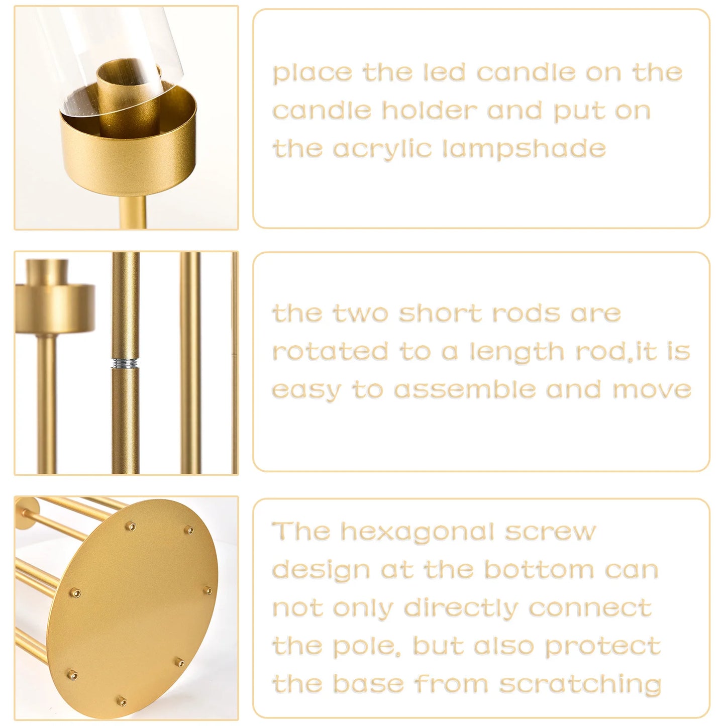 Vincigant 7 Arm Floor Candelabra Centerpiece Pack