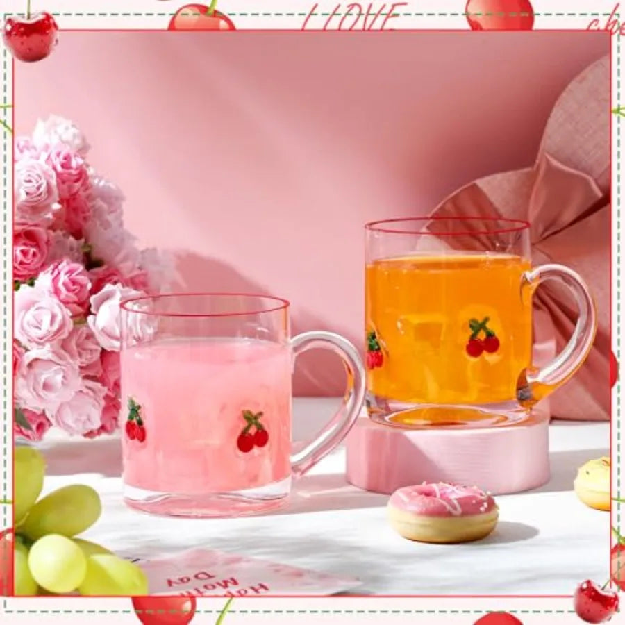 4 Pack Icon Juice Glasses With Fruit Icon Design Glassware