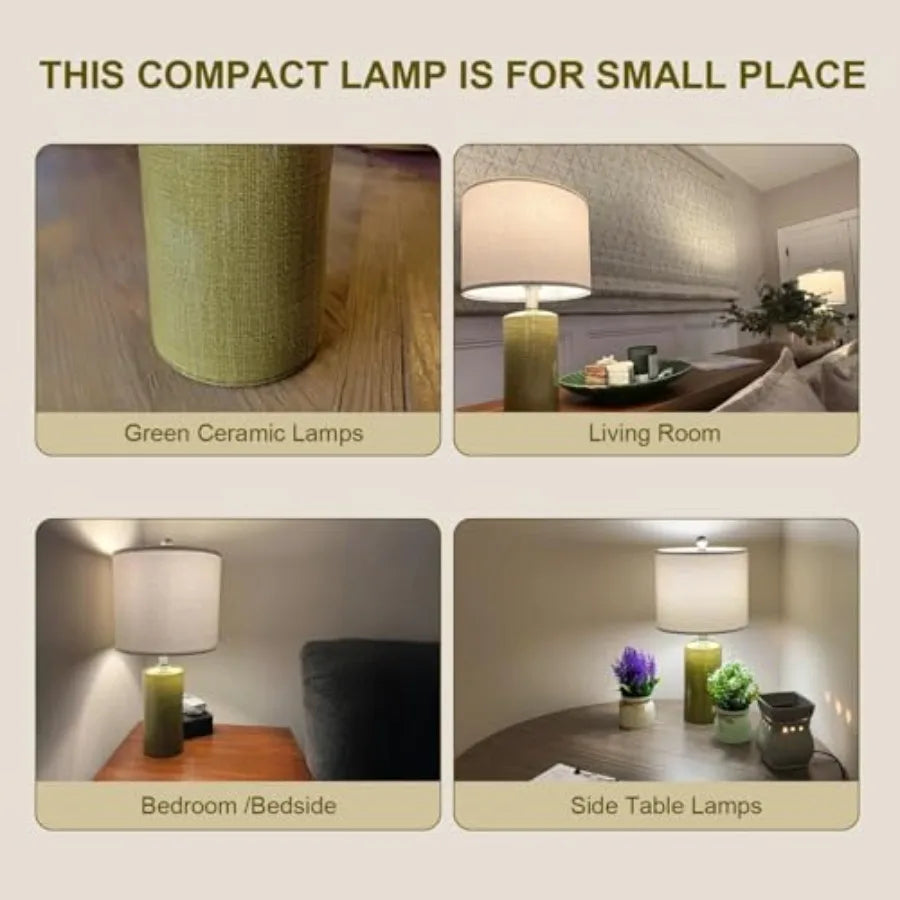 Modern Ceramic Table Lamps Set of 2 for Living Room