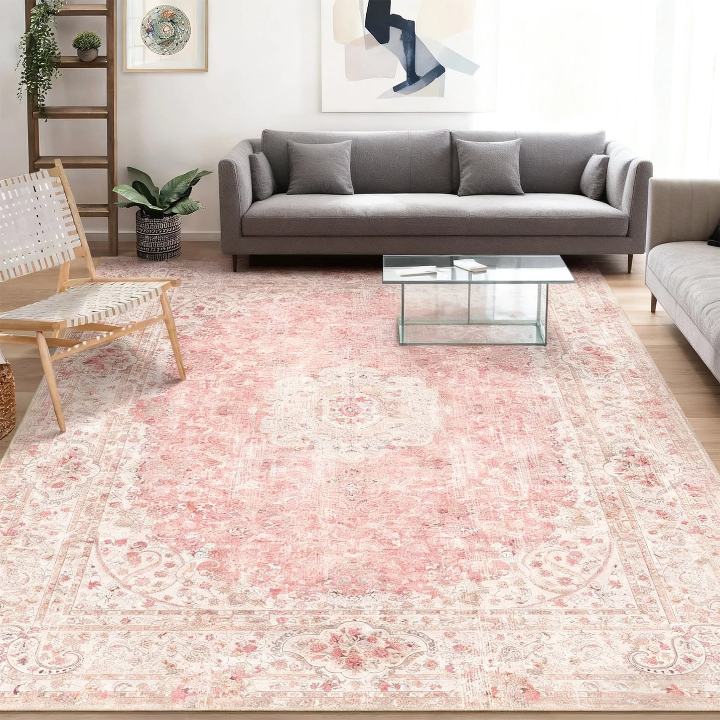 Living Room Washable Carpet Kilim Style Antique Luxury Mat