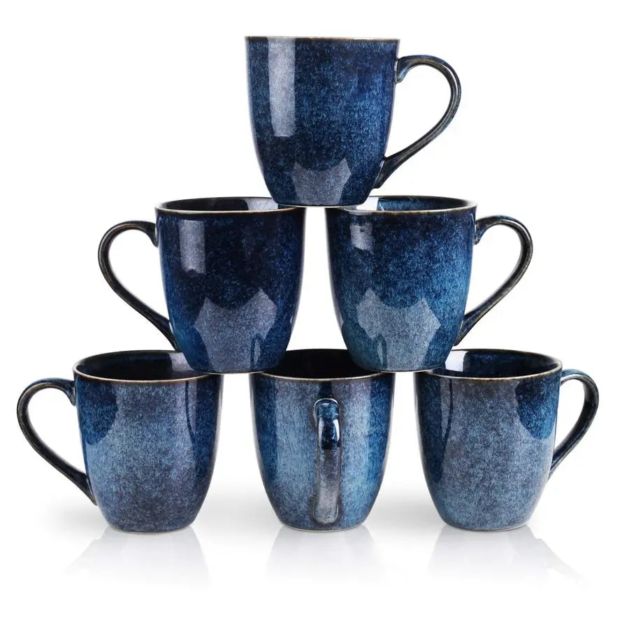 XMSJ Coffee Mug Set Ceramic 6 Piece Mugs With Handles
