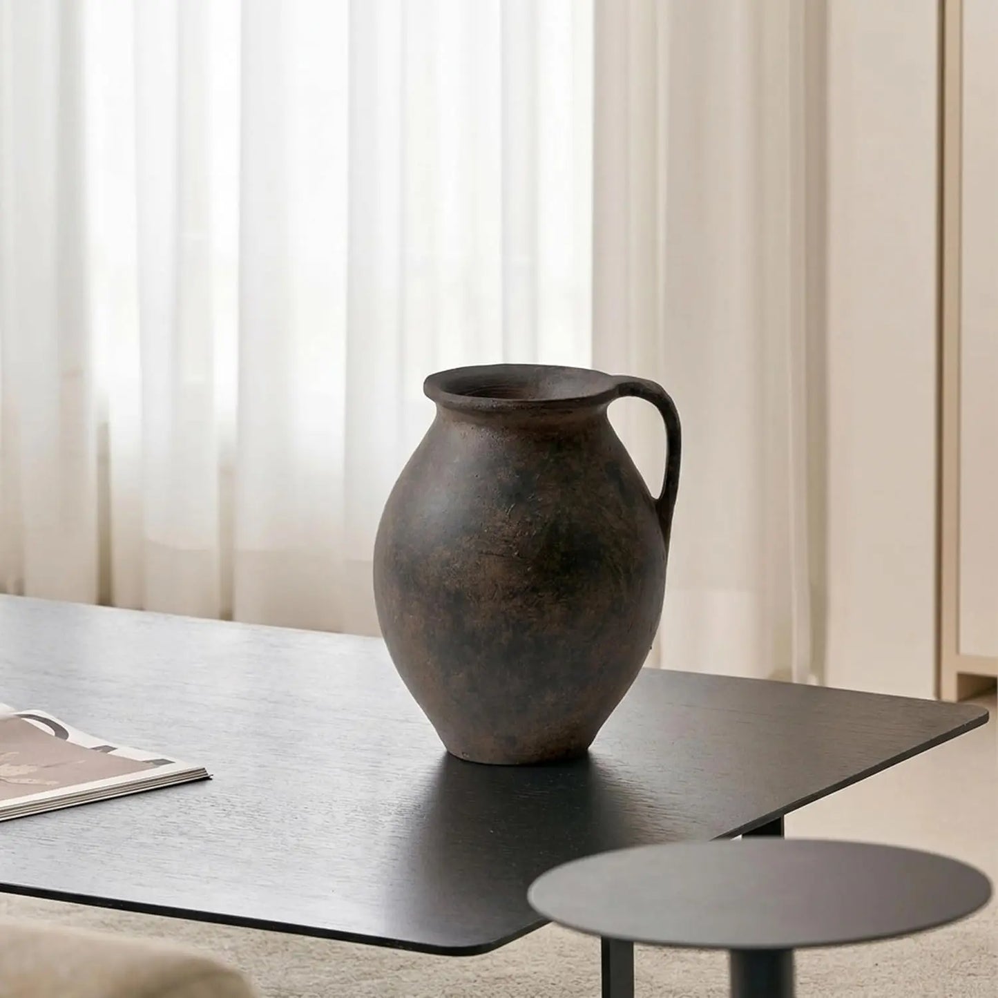 Ceramic Zen Vase For Home Decor Farmhouse Style Floral Accent