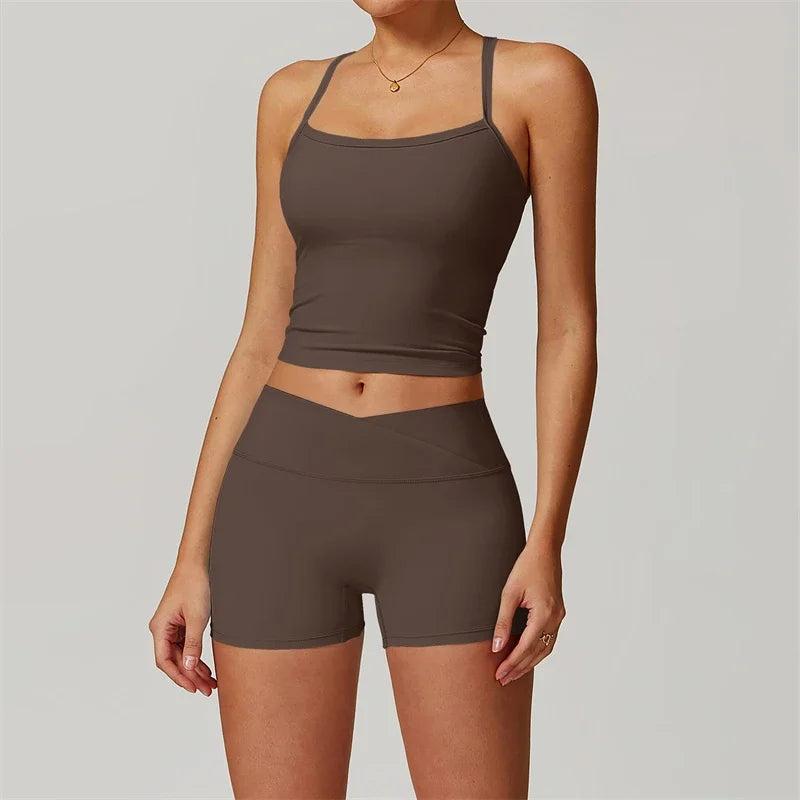 Dhiemeid Women 2 Piece Yoga Set Tracksuit Sportswear