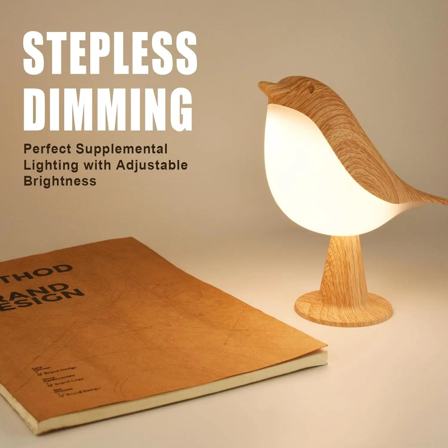 LED Touch Control Bird Lamp Art Deco Dimmable Rechargeable Battery