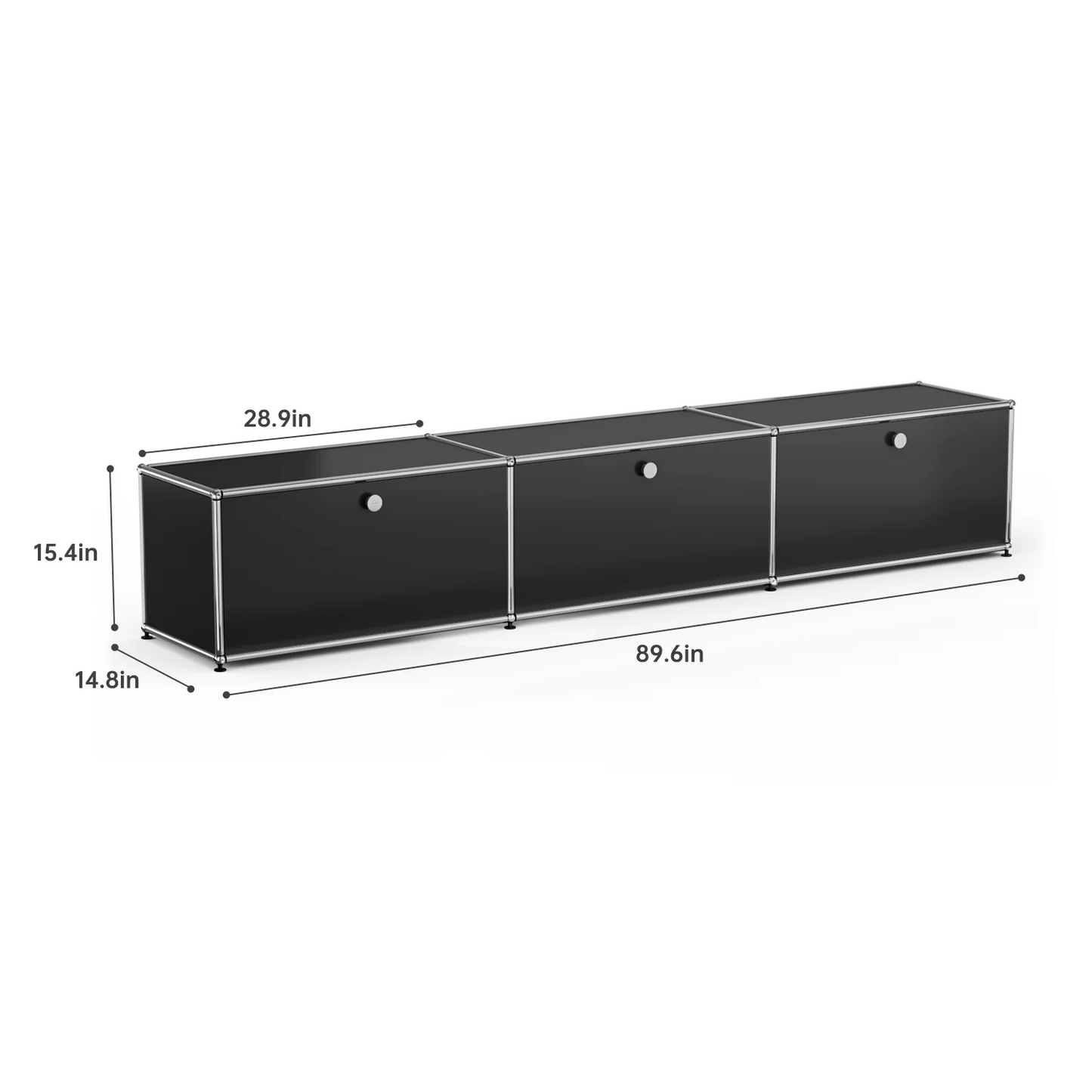 Furgle Modern Modular Metal Storage Cabinet Freestanding Sideboard Living Room