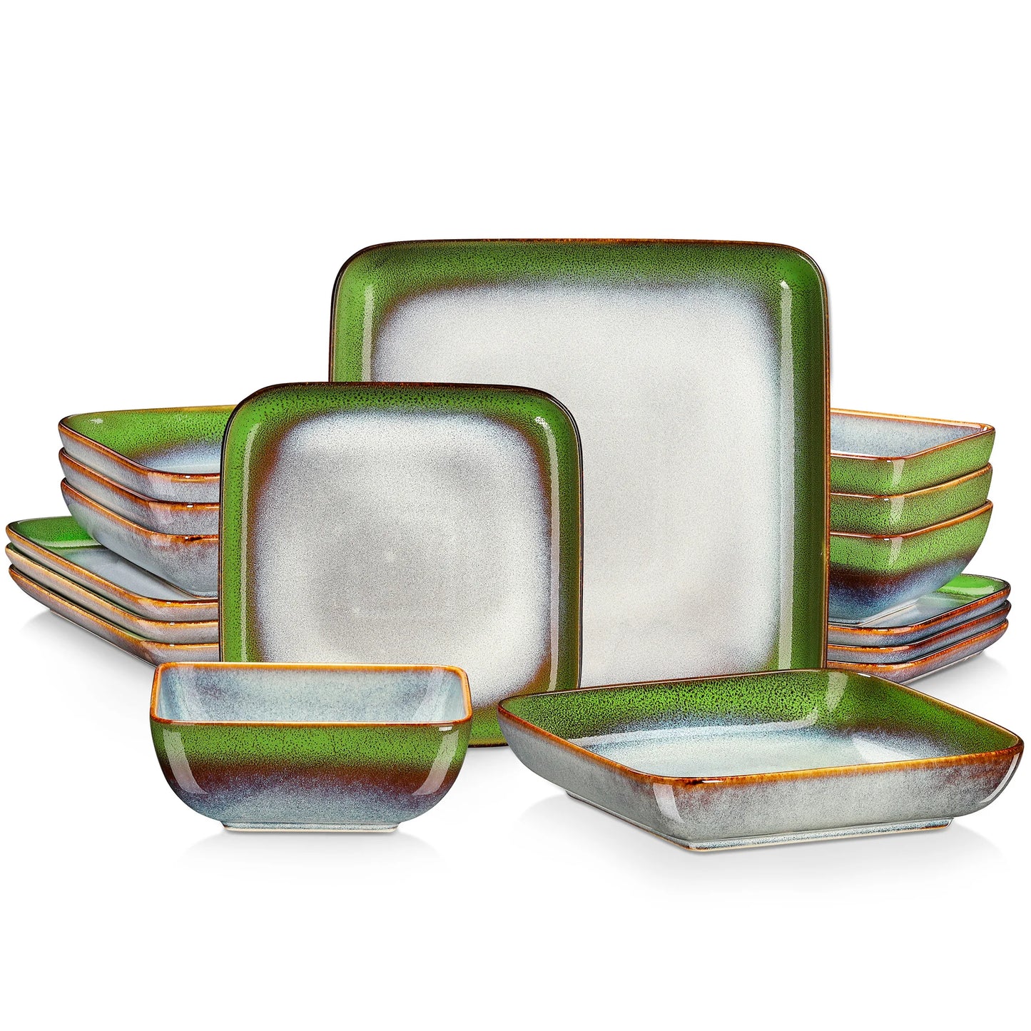 Malacasa Stern Dinner Set For 4 Ceramic Tableware Collection