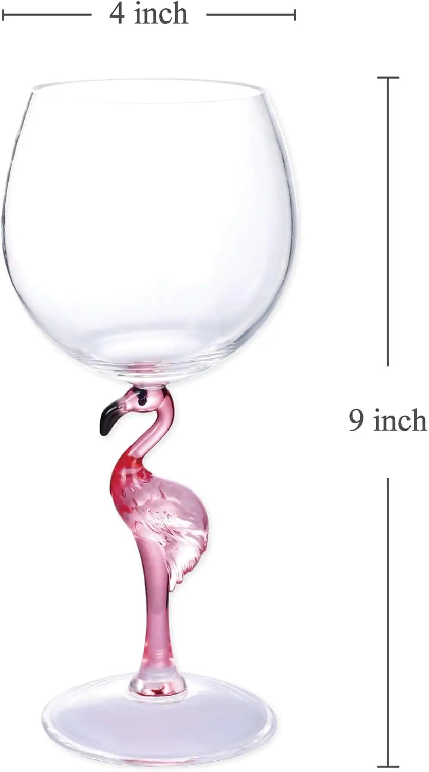 Flamingo Stem Wine Glasses Flamingo Shaped Reusable Acrylic