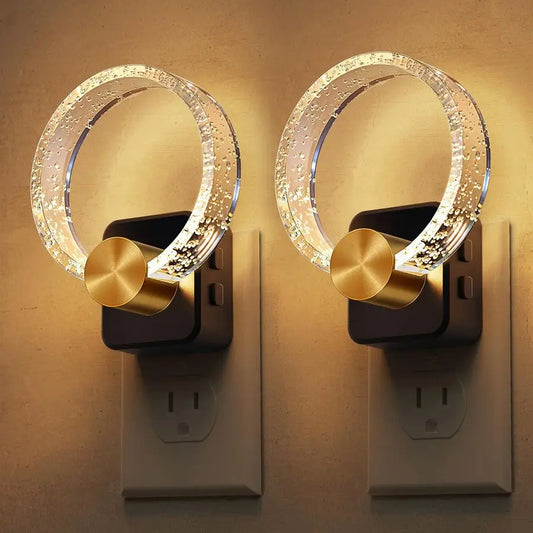 LOHAS LED Night Lights 2-Pack Plug In Wall With Sensor
