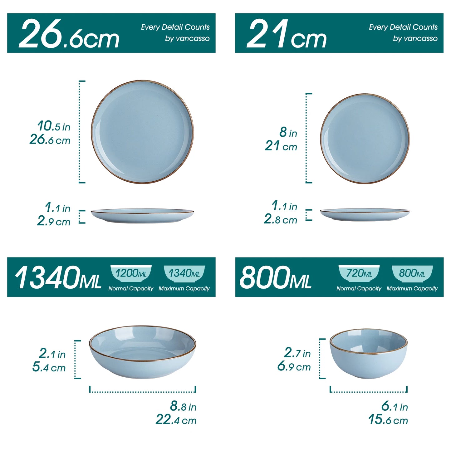 MALACASA Nymph Ceramic Dinnerware Set 16 32 Pieces Glazed Tableware