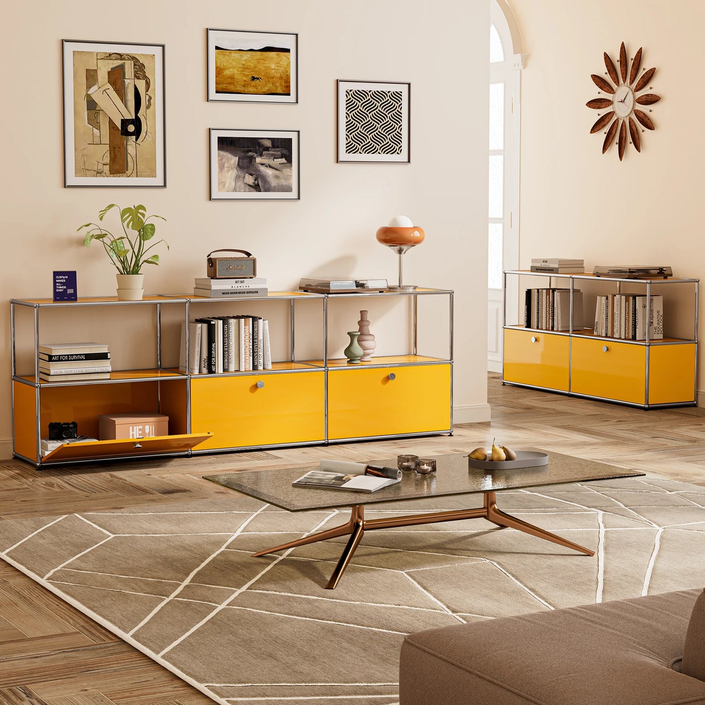 Stainless Steel Storage Cabinet TV Stand For Living Room