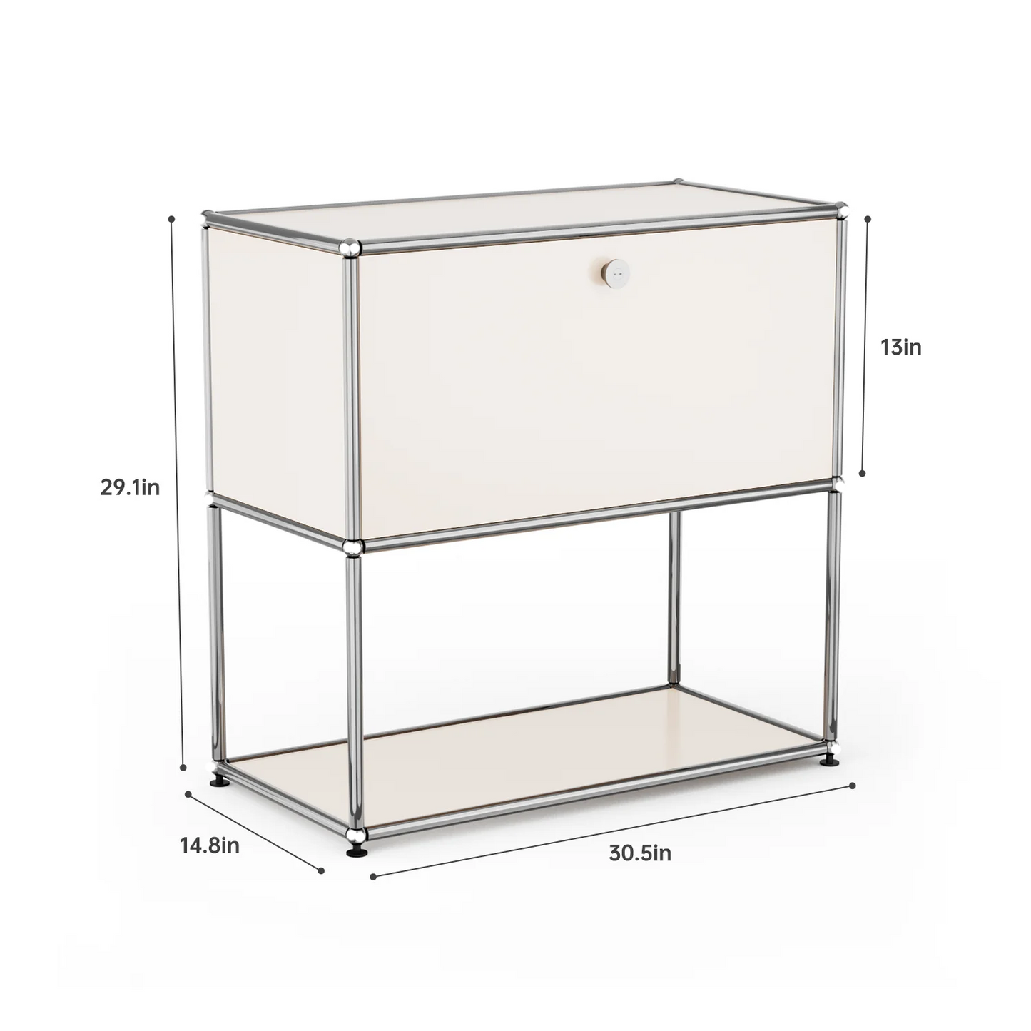 Furgle Modern Modular Metal Storage Cabinet Freestanding Sideboard Living Room