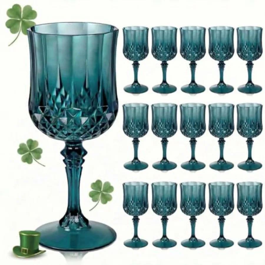 Plastic Wine Glasses Disposable Goblets 24 Pack For Party
