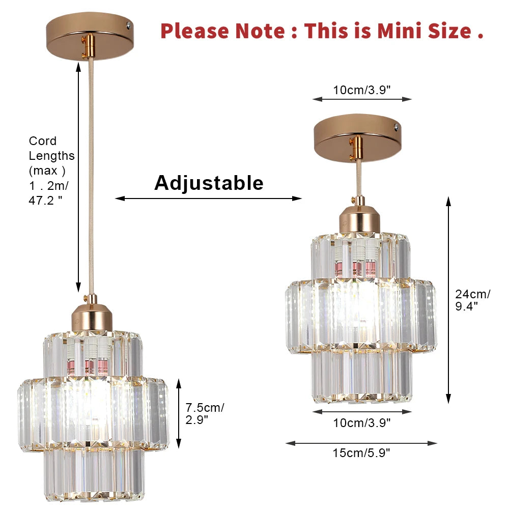VETRULUS Led Crystal Pendant Light Modern Chandelier
