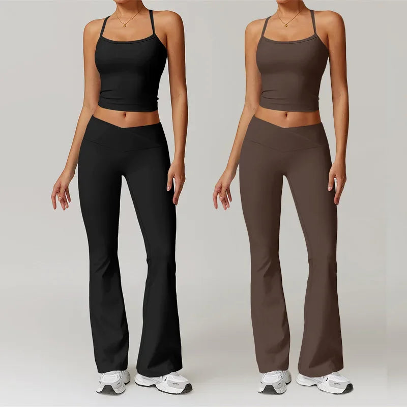 Dhiemeid Women 2 Piece Yoga Set Tracksuit Sportswear