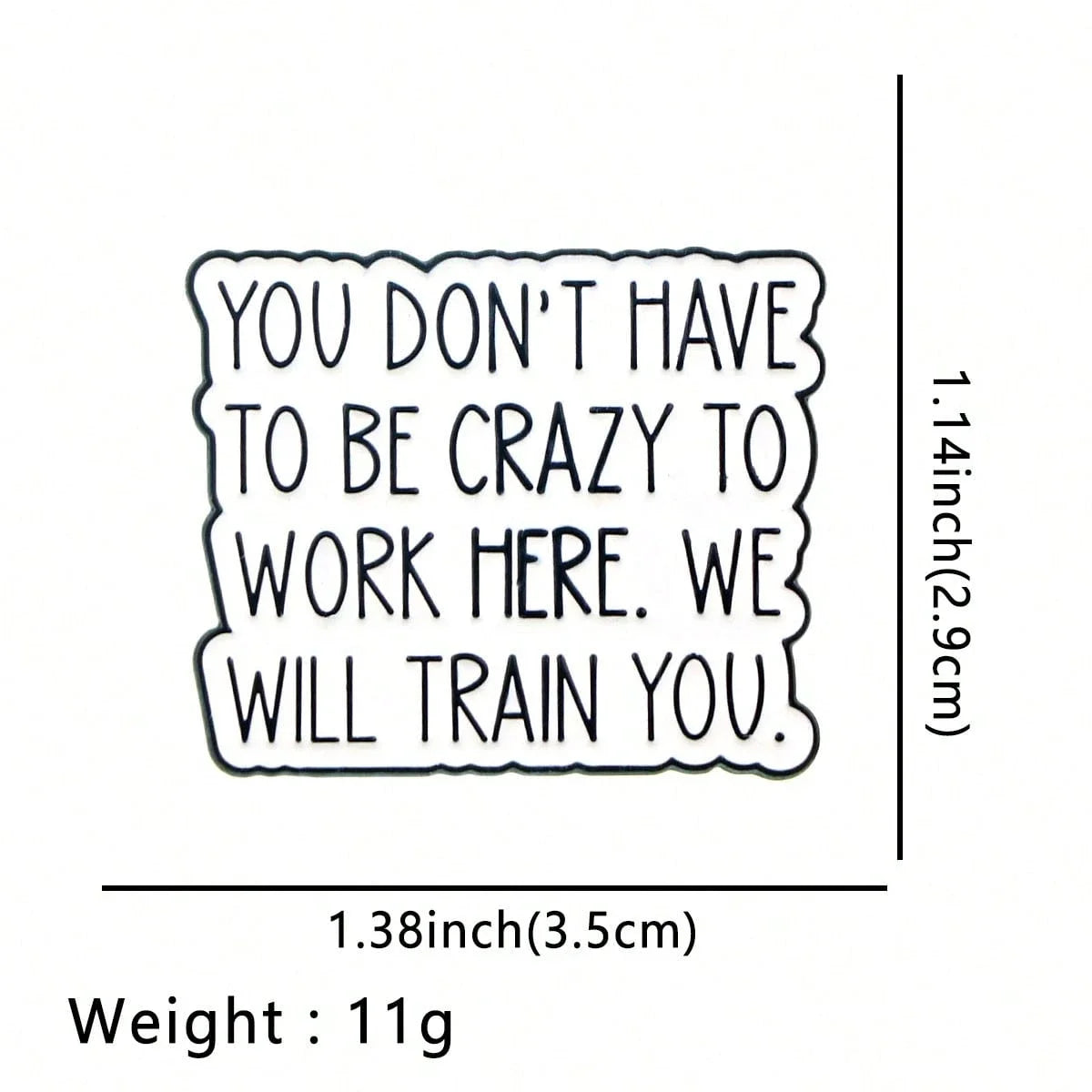 Funny Quote Enamel Lapel Pin Brooch Badge For Clothes Bags Jacket Office Teacher Gift