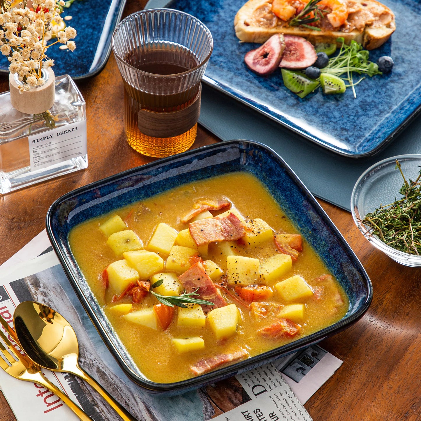 Malacasa Stern Dinner Set For 4 Ceramic Tableware Collection