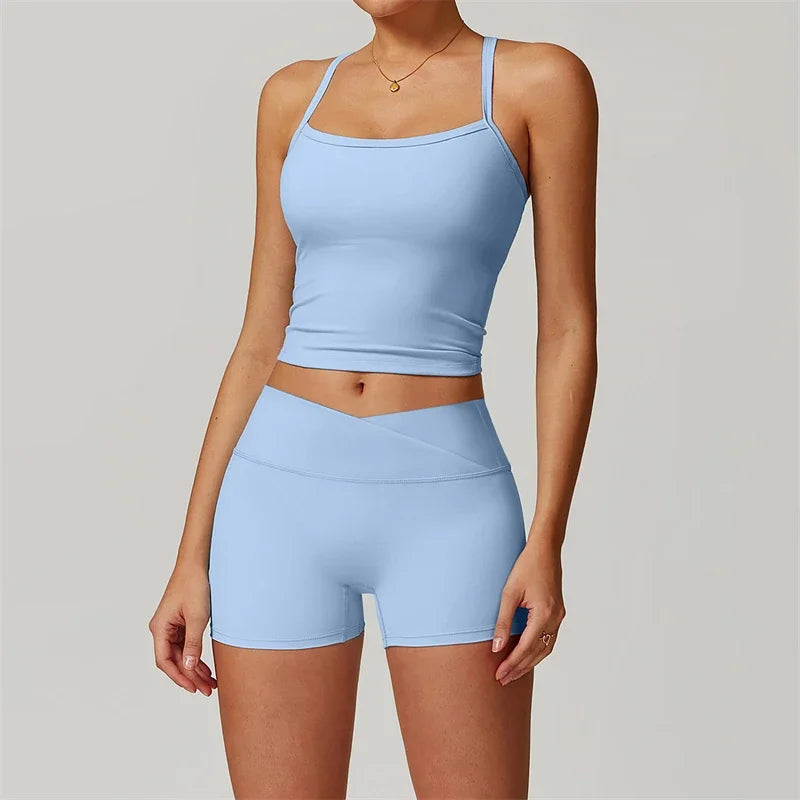 Dhiemeid Women 2 Piece Yoga Set Tracksuit Sportswear