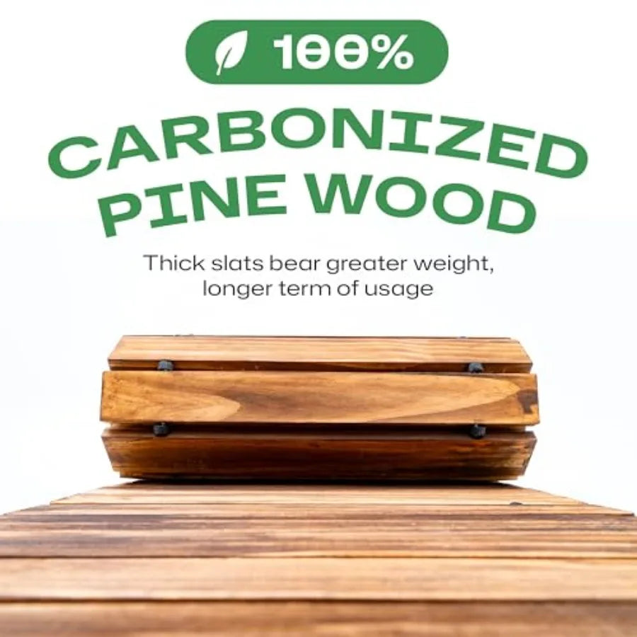 Carbonized Wooden Garden Pathway Roll Out With Anti Slip Grooves