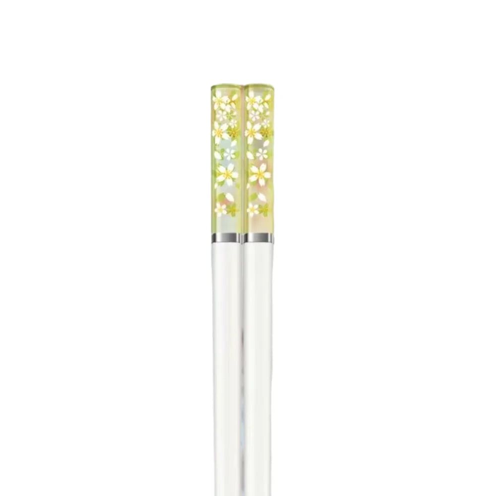 Creative amber cherry blossom Japanese chopsticks for home use, anti-mold, anti-slip and heat-resistant