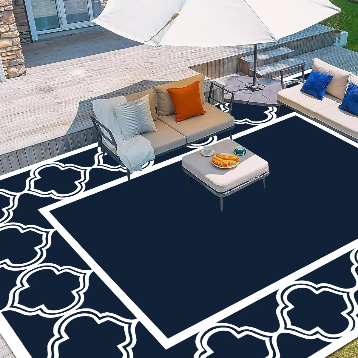 Outdoor Rugs Waterproof Reversible Kilim Patio Rug For Outdoors