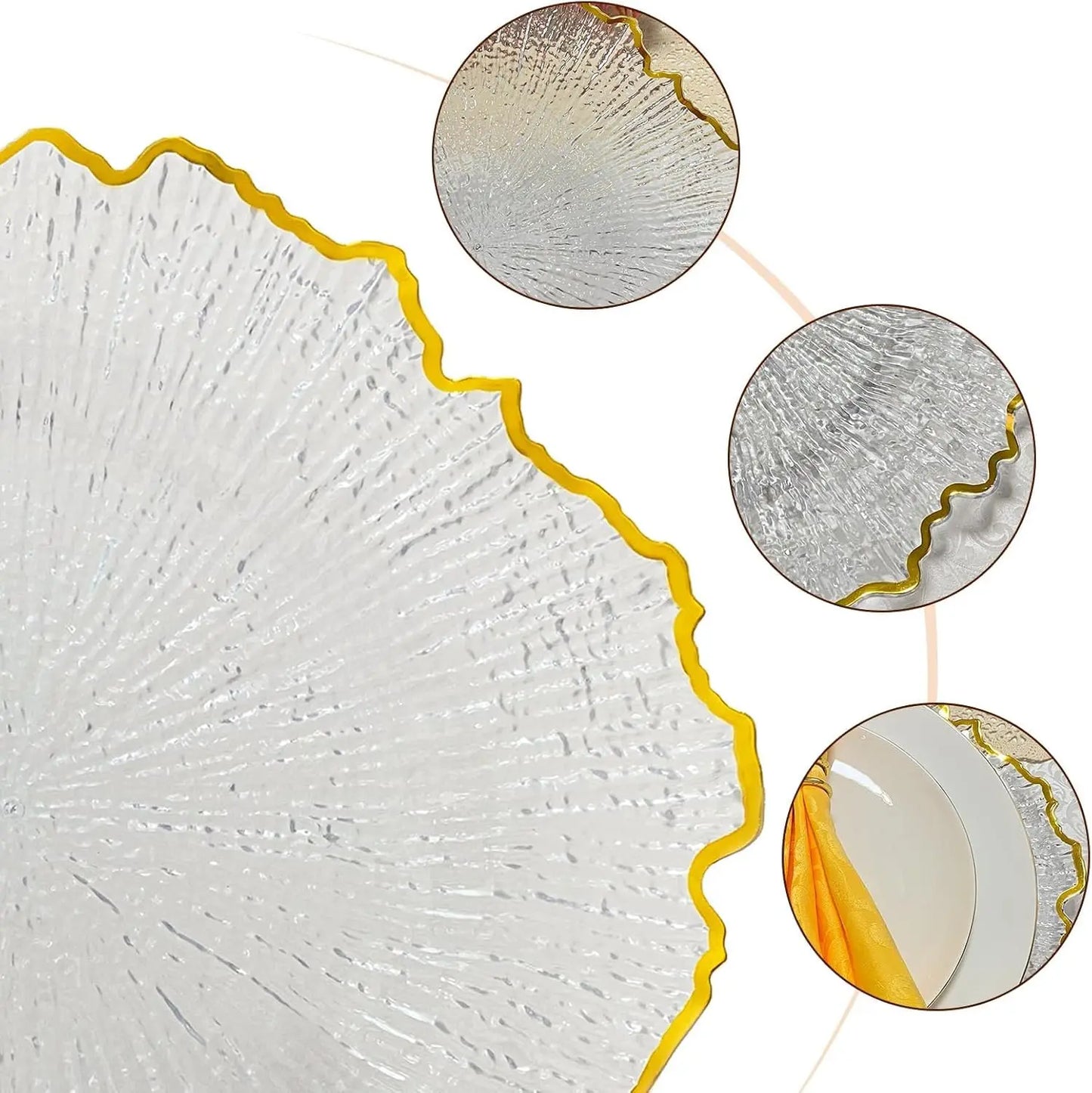 Bymaocar Flower Shape Charger Plates