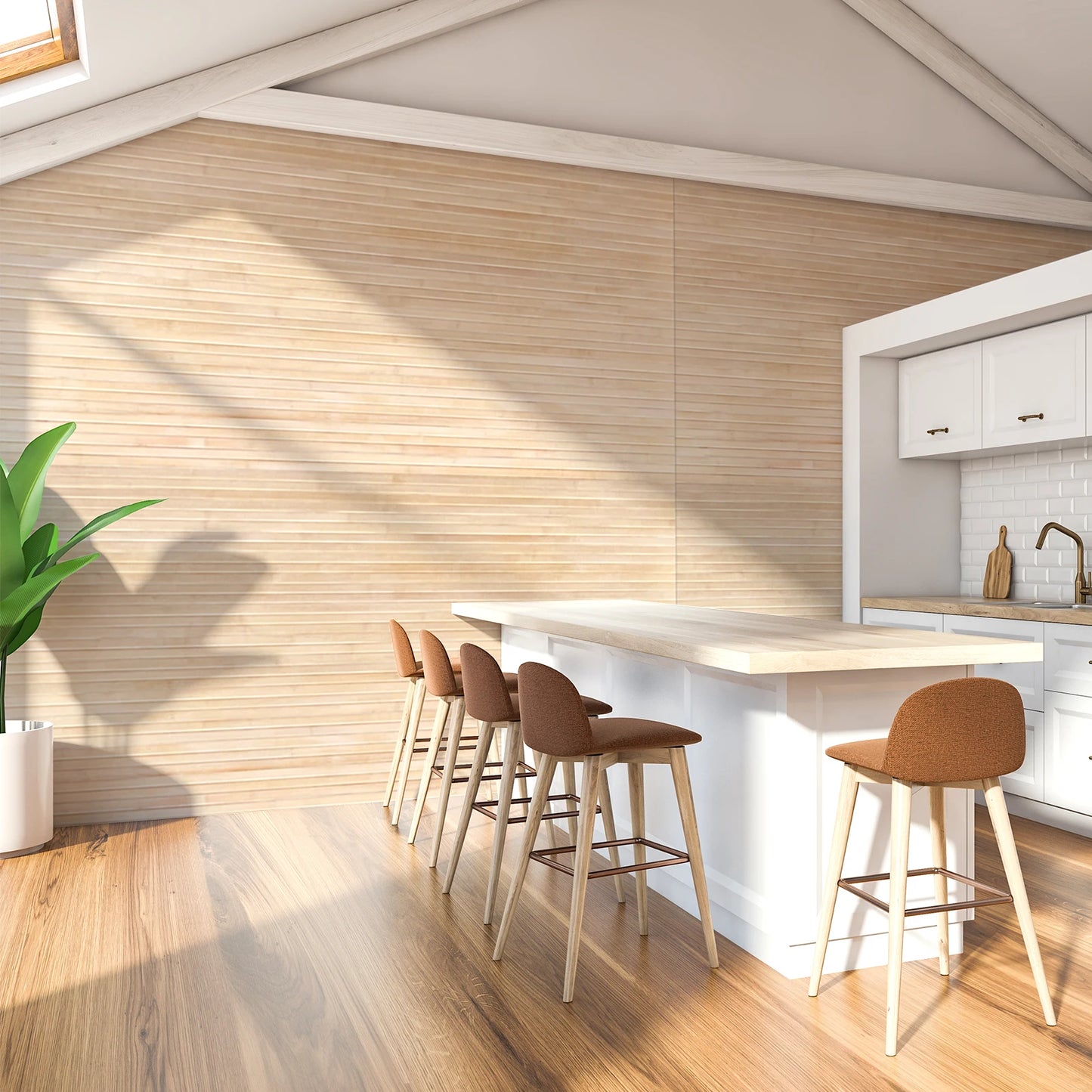 Art3d Carbonized Bamboo Wall Panel for Interior Cladding and Wainscoting