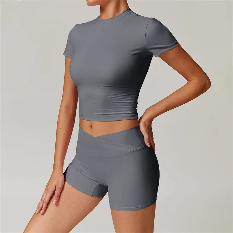 Dhiemeid Women 2 Piece Yoga Set Tracksuit Sportswear