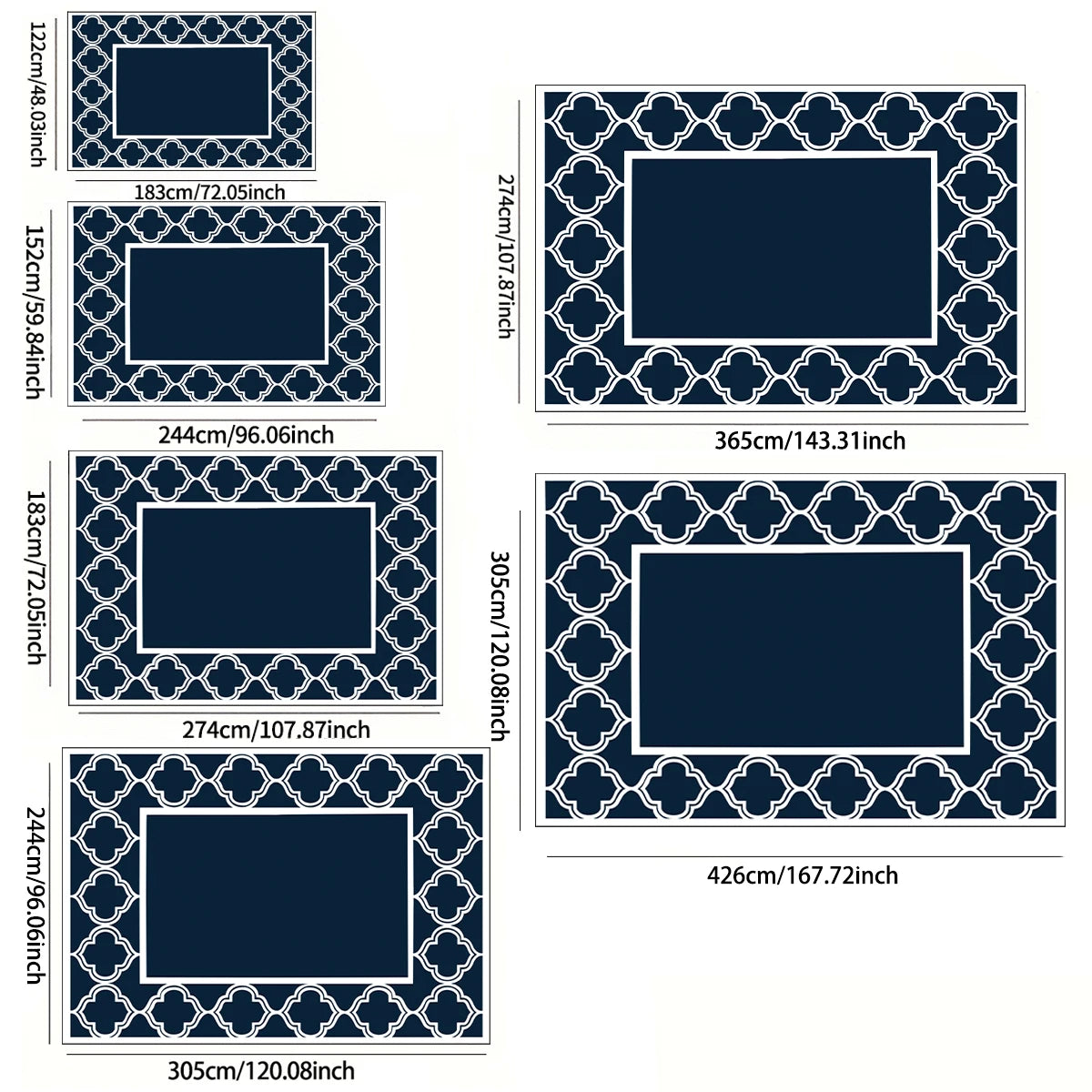 Outdoor Rugs Waterproof Reversible Kilim Patio Rug For Outdoors