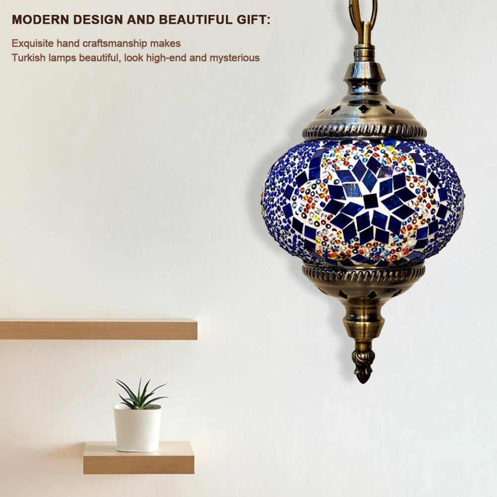 APWIKOGER Mosaic Pendant Light Turkish Moroccan Hanging Ceiling Lamp