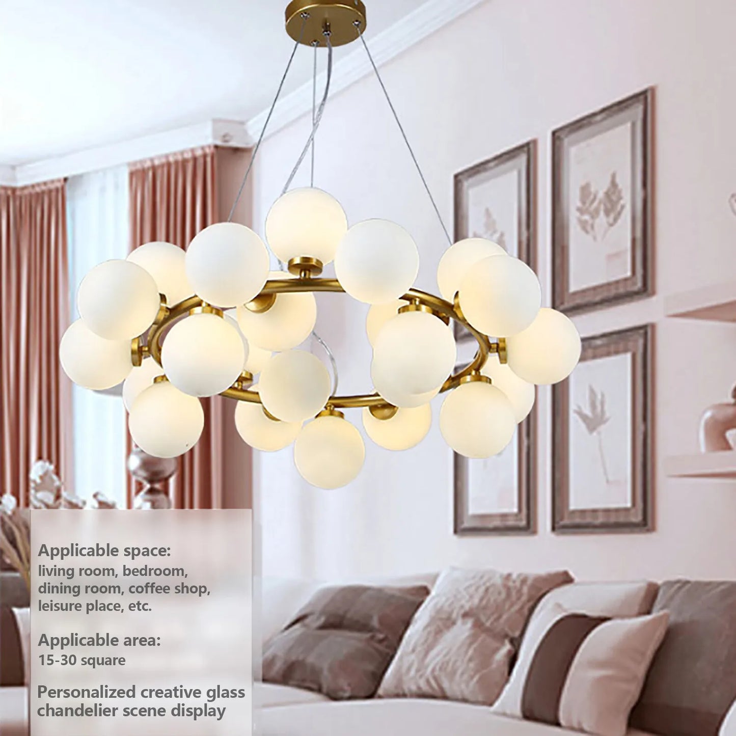 25 Light Modern Adjustable Pendant Chandelier For Living And Dining