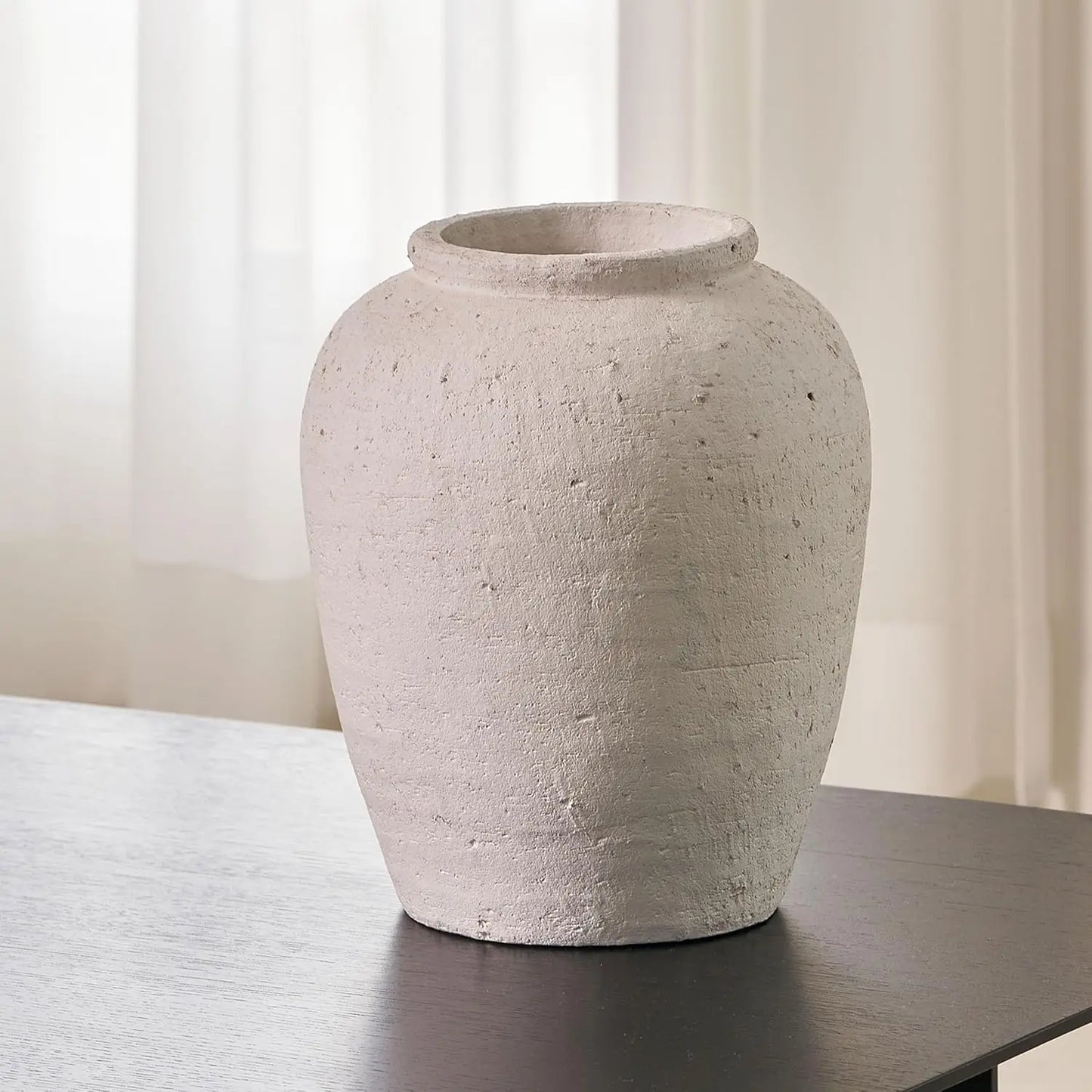 Handcrafted Ceramic Vase Zen Style Distressed Farmhouse Decor