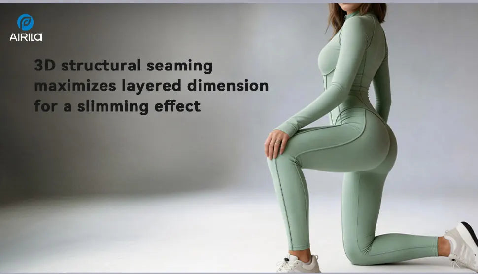 Zip Front Long Sleeve Yoga Jumpsuit For Women, Tummy Control