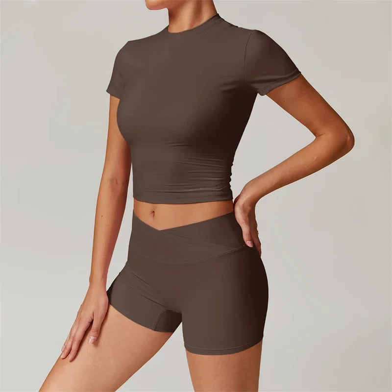 Dhiemeid Women 2 Piece Yoga Set Tracksuit Sportswear