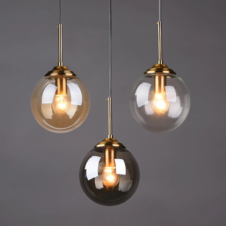 MSZGJY LED Modern Luxury Metal Chandelier Glass Pendant Lamp