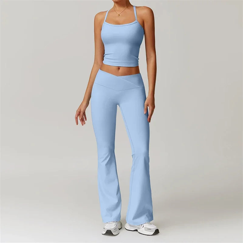 Dhiemeid Women 2 Piece Yoga Set Tracksuit Sportswear