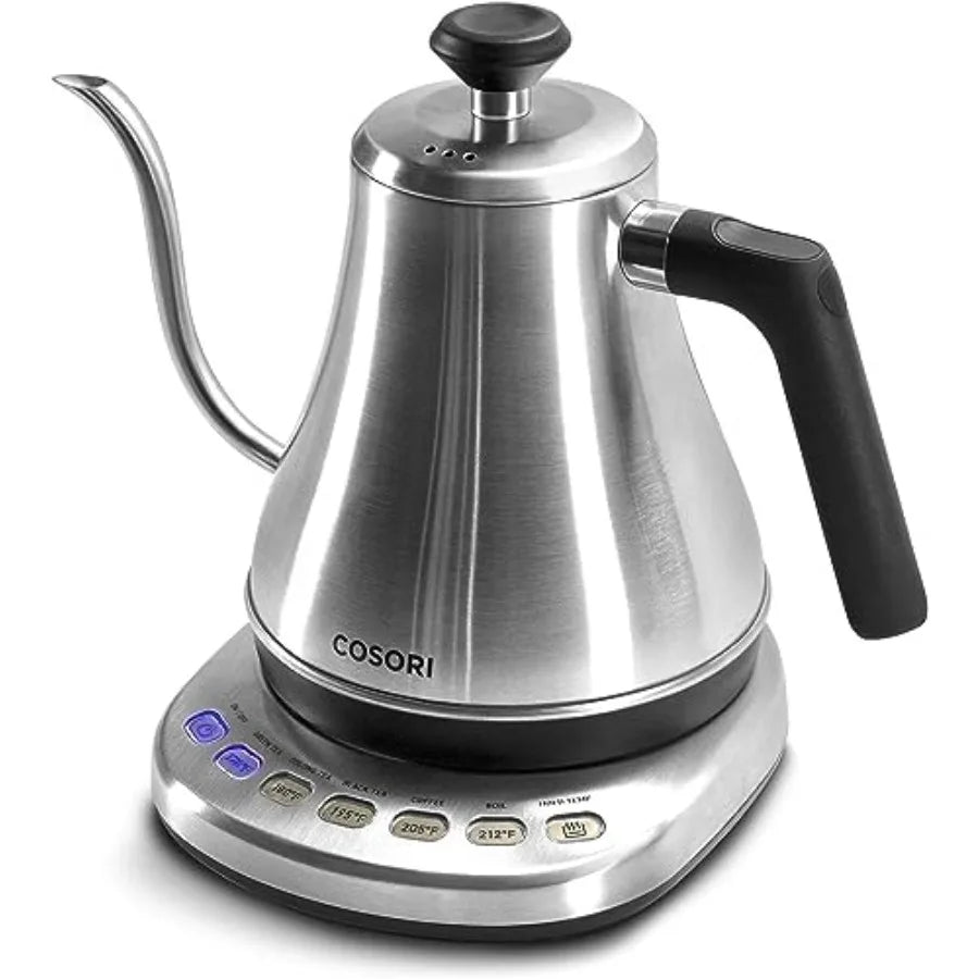 Electric Gooseneck Kettle With Bluetooth Temperature Control For Coffee And Tea