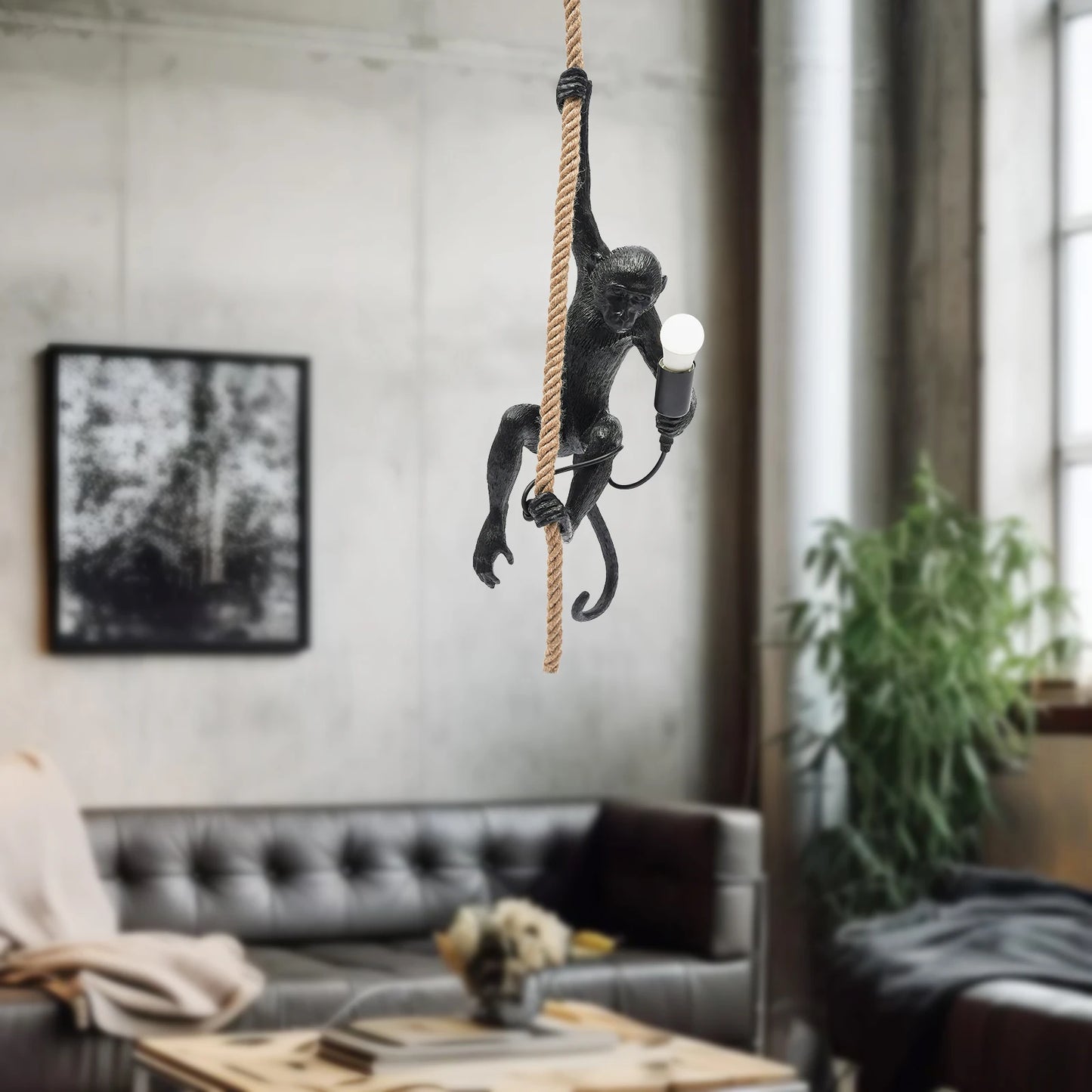 Monkey Chandelier Pendant Light With Adjustable Chain And E26 Socket