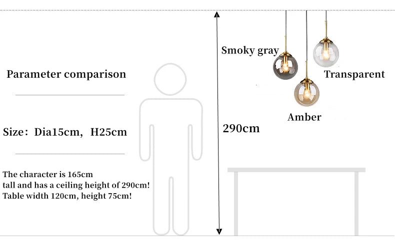 MSZGJY LED Modern Luxury Metal Chandelier Glass Pendant Lamp