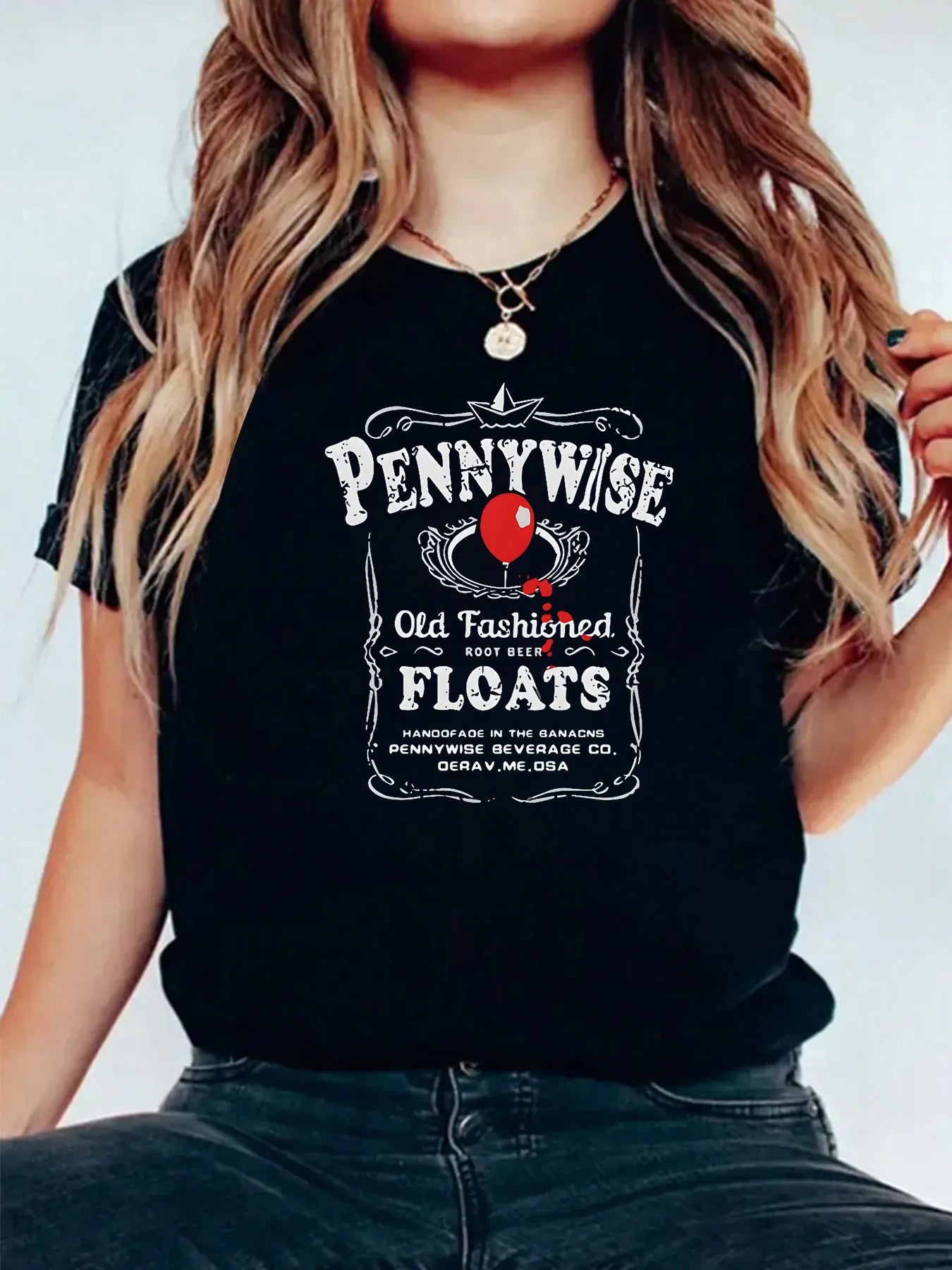 Pennywise IT Inspired Graphic Tee Stephen King