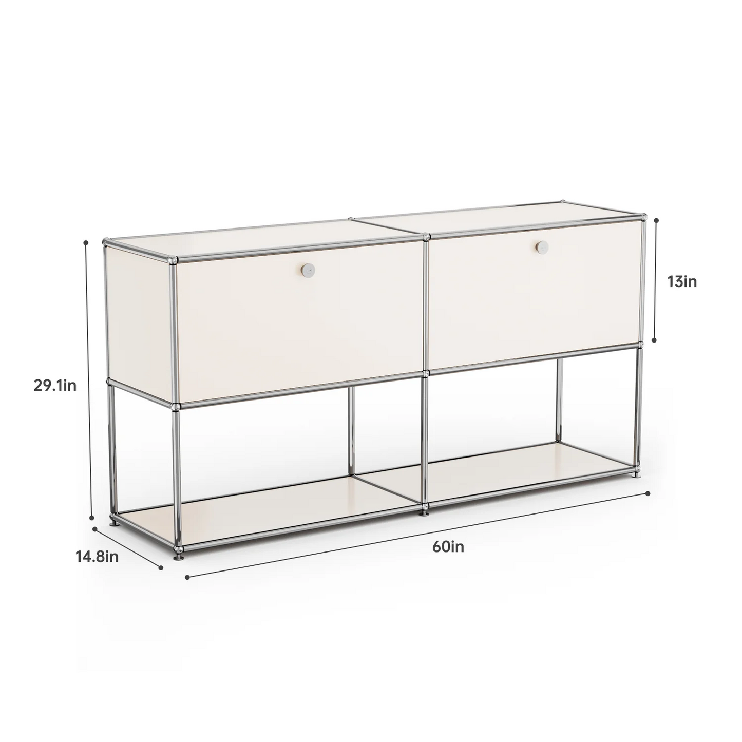 Furgle Modern Modular Metal Storage Cabinet Freestanding Sideboard Living Room