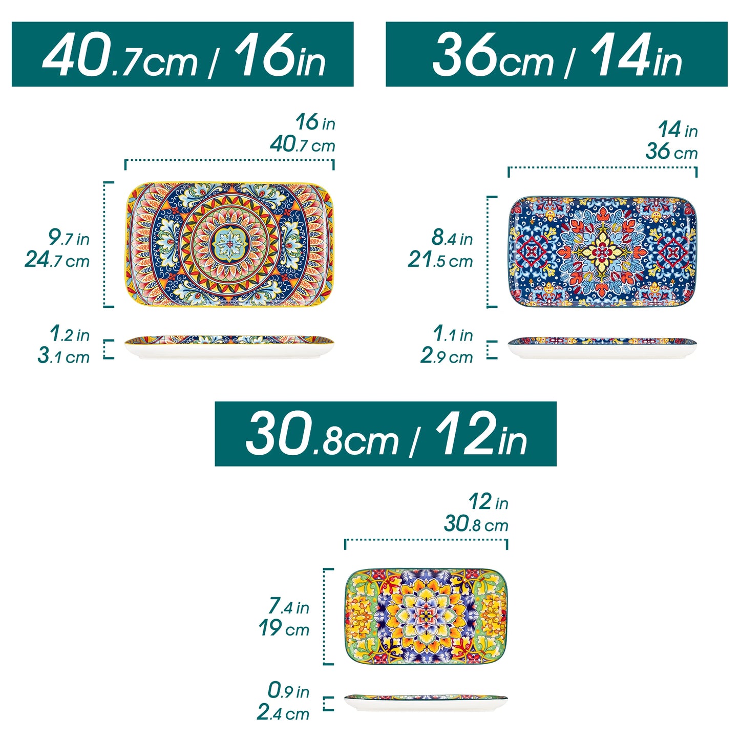 Vancasso Ceramic Salad Plates Set Oven Safe For Cakes