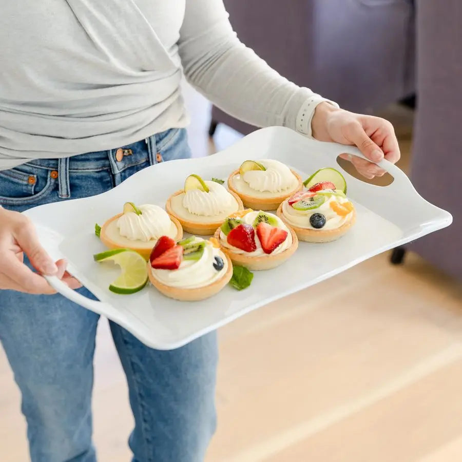 Melamine Serving Tray With Handles Dishwasher Safe