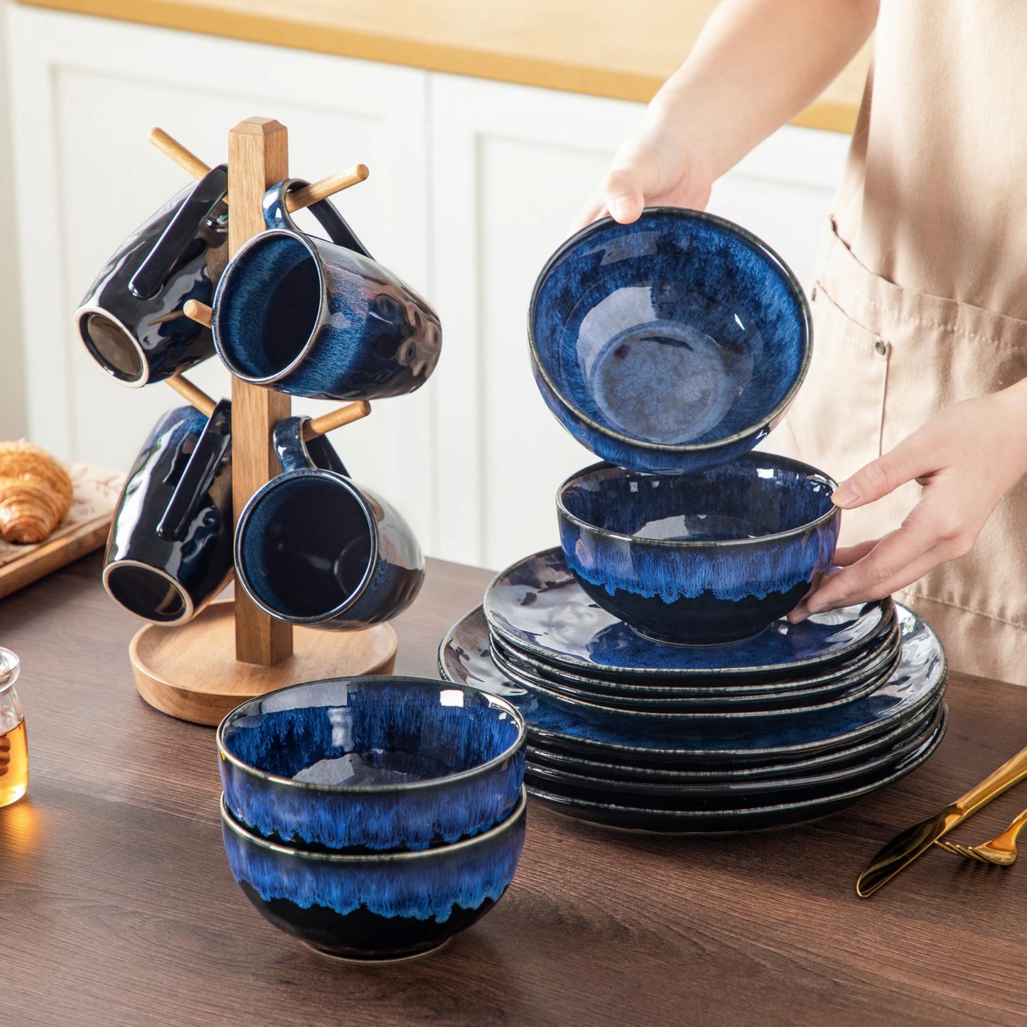 MALACASA Starry Dinnerware Set For Everyday Dining