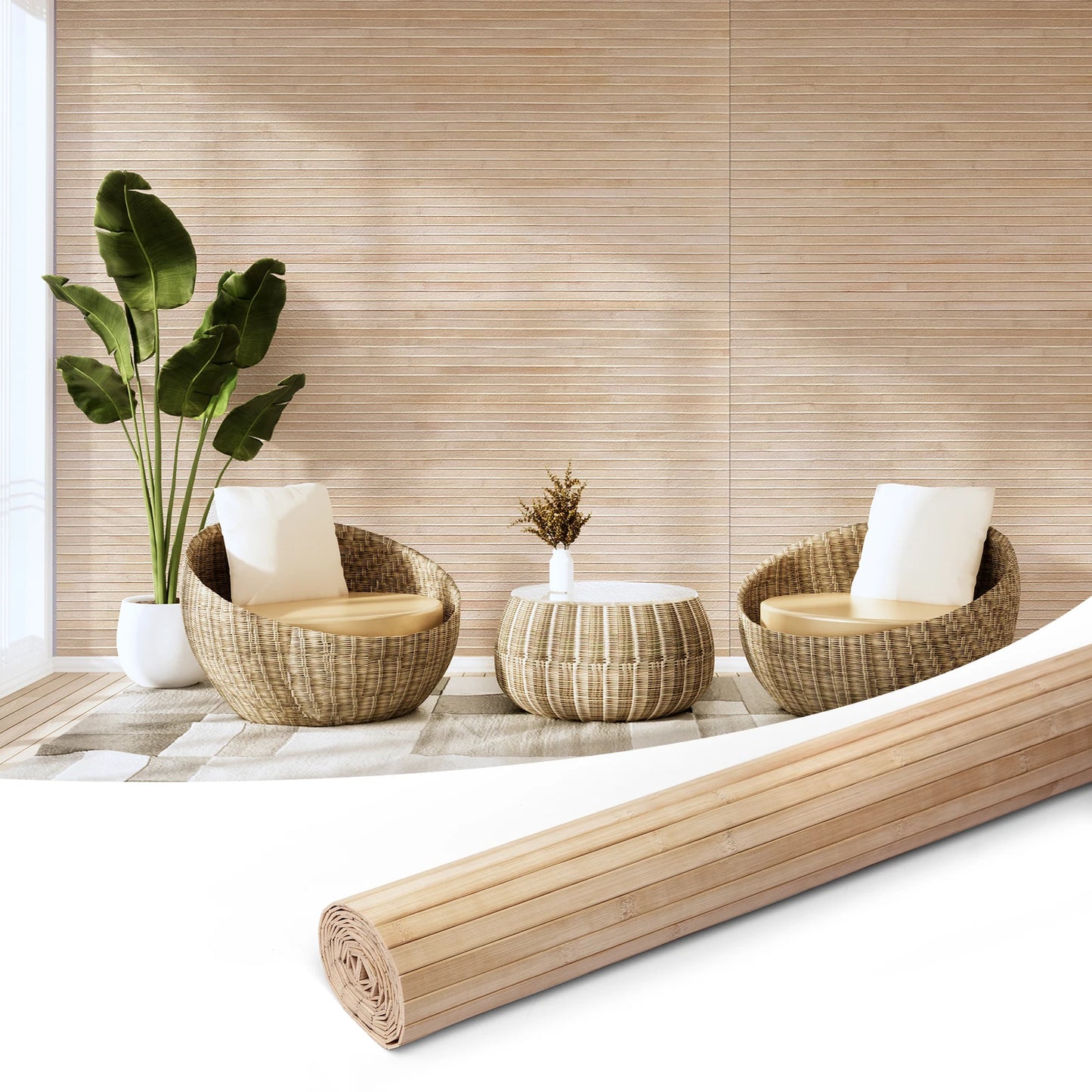 Art3d Carbonized Bamboo Wall Panel for Interior Cladding and Wainscoting