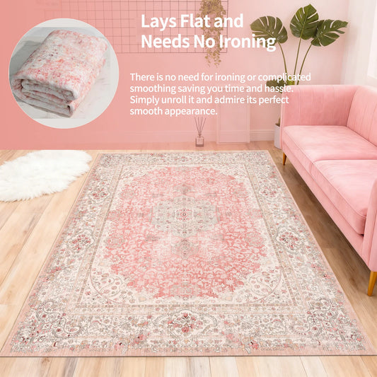 Living Room Washable Carpet Kilim Style Antique Luxury Mat