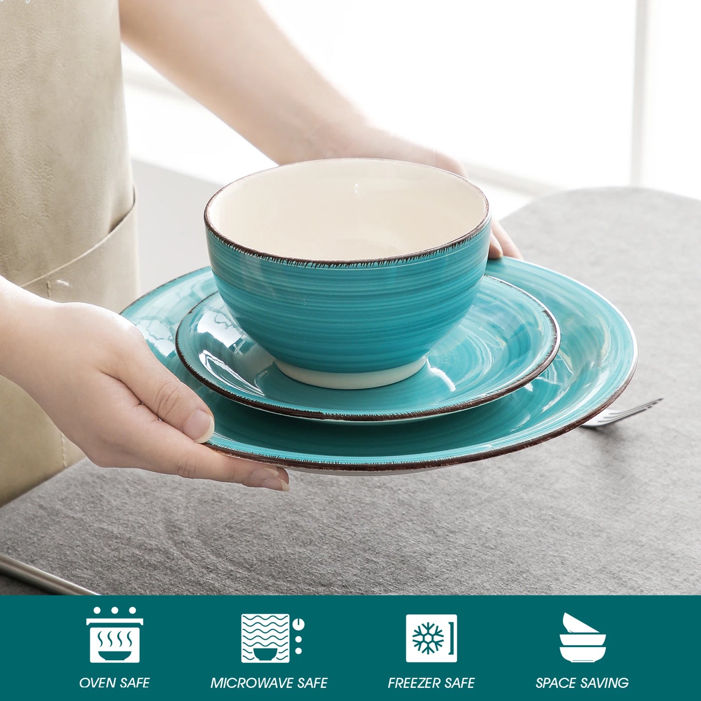 Malacasa BellaT Porcelain Dinnerware Set For Everyday Dining And Entertaining