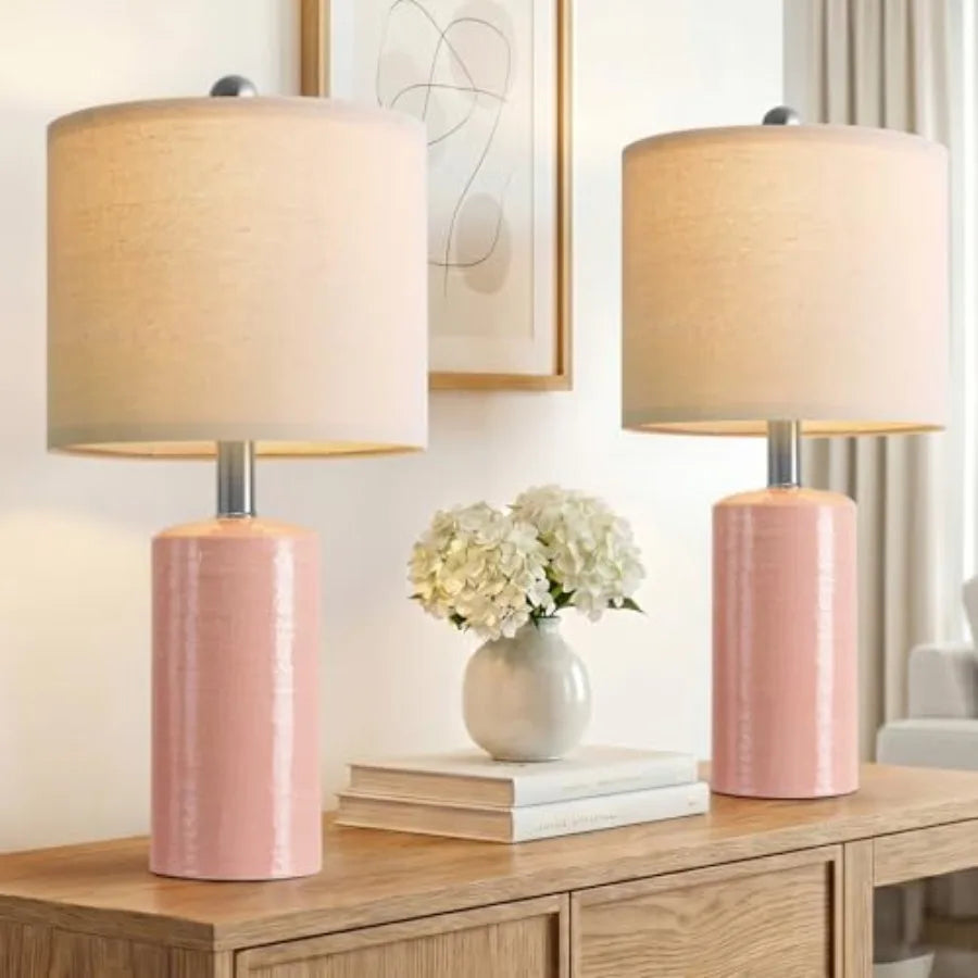 Modern Ceramic Table Lamps Set of 2 for Living Room