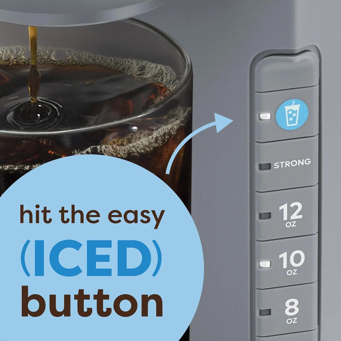 Iced Coffee Maker K Cup Pod Single Serve Brewer Premium