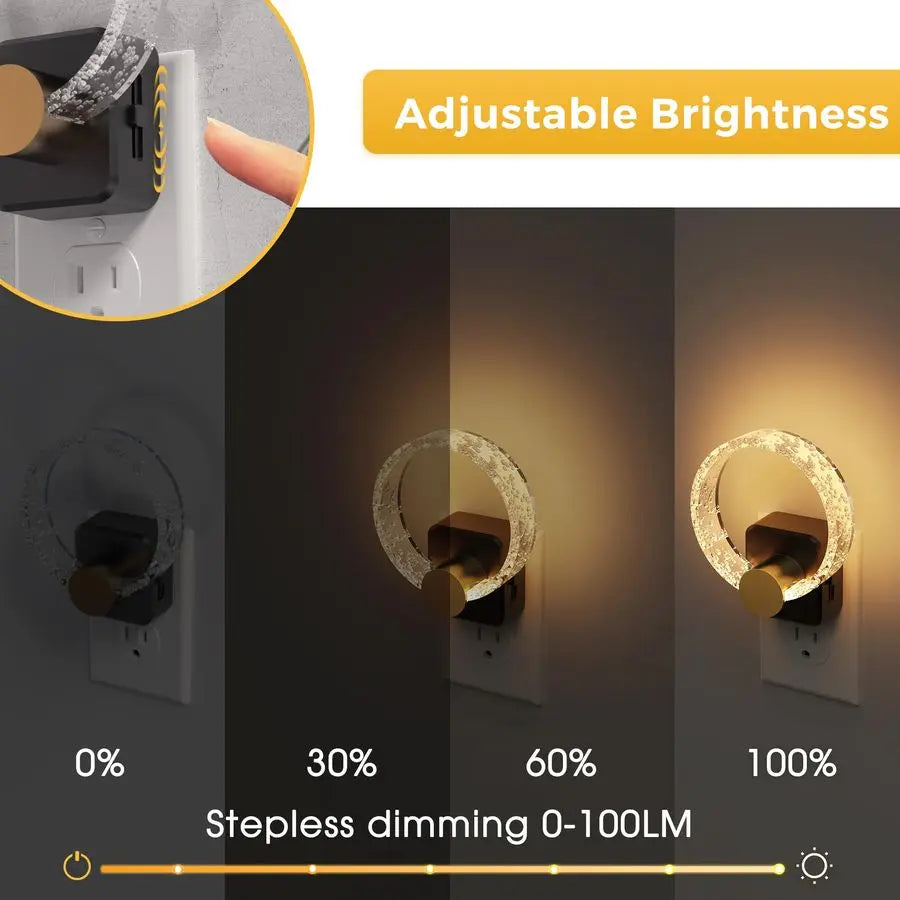 LOHAS LED Night Lights 2-Pack Plug In Wall With Sensor